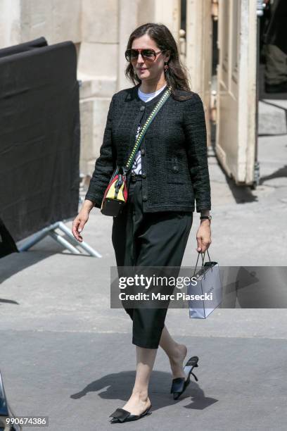 Actress Amira Casar attends the Chanel Haute Couture Fall/Winter 2018-2019 show as part of Paris Fashion Week on July 3, 2018 in Paris, France.