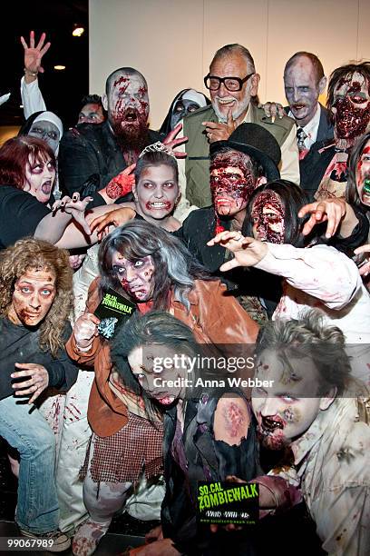 Director George A. Romero poses at the "Survival Of The Dead" Los Angeles Premiere at ArcLight Cinemas on May 11, 2010 in Hollywood, California.