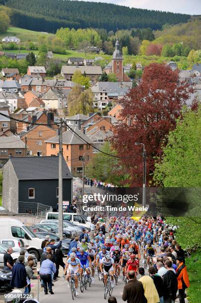 Liege -Bastogne -Liege 2009 Illustration Illustratie, Peleton Peloton, Cote De Stockeu, Stavelot City Ville Stad, Landscape Paysage Landschap /Luik -...