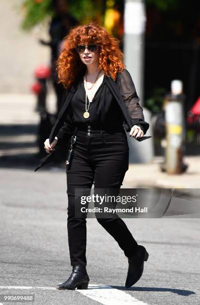 Actress Natasha Lyonne is seen walking in soho on July 2, 2018 in New York City.