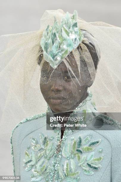 Adut Akech walks the runway during the Chanel Haute Couture Fall Winter 2018/2019 show as part of Paris Fashion Week on July 3, 2018 in Paris, France.