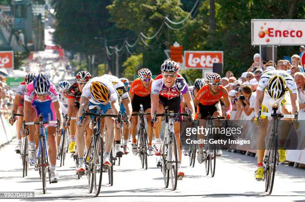 Eneco Tour 2009, Stage 4 Arrival Sprint, Farrar Tyler , Van Avermaet Greg , Francesco Gavazzi / Edvald Boasson Hagen / Arrivee Aankomst /Hasselt -...
