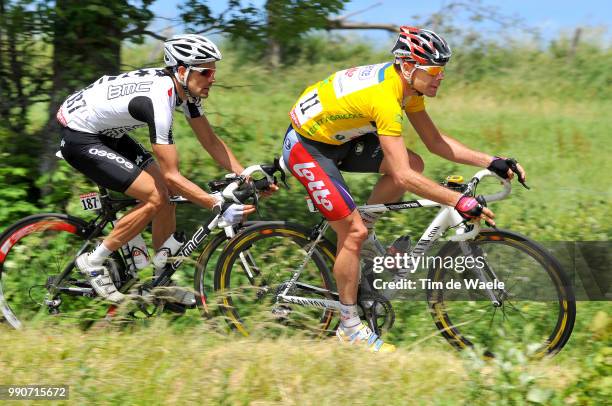 61Th Criterium Dauphine Libere, Stage 3Evans Cadel Yellow Jersey, Team Silence Lotto , Alexandre Moos , Tournus - Saint-Etienne , Rit Etape, Tim De...