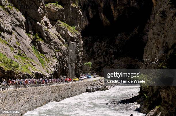 61Th Criterium Dauphine Libere, Stage 6Illustration Illustratie, Peleton Peloton, Mountains Montagnes Bergen, Landscape Paysage Landschap, River...