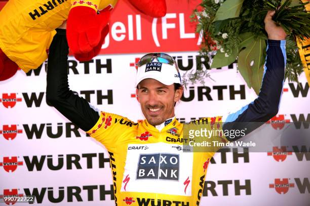 Tour Of Suisse, Stage 1Podium, Fabian Cancellara Yellow Jersey, Celebration Joie Vreugde, Mauren - Ruggell , Time Trial Contre La Montre Tijdrit,...