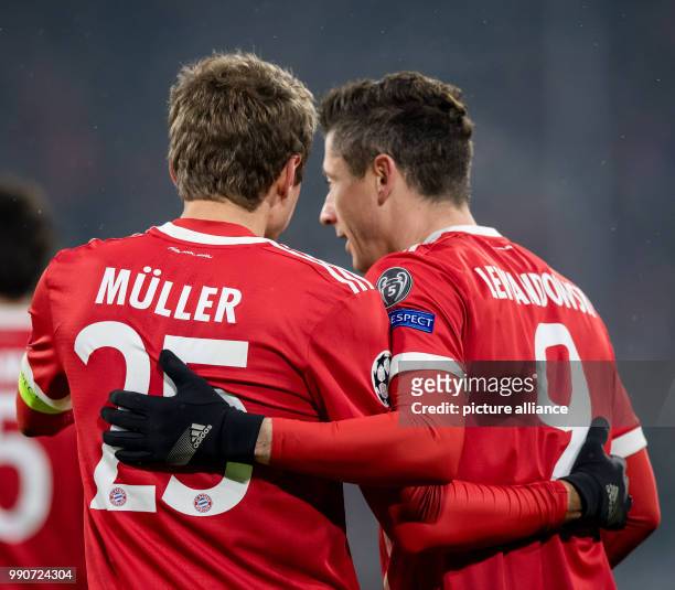 Germany, Munich, Allianz Arena: Soccer, UEFA Champions League, Round of Sixteen, FC Bayern Munich vs Besiktas Istanbul: Bayern Munich's Robert...