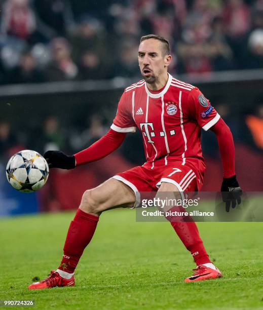 Germany, Munich, Allianz Arena: Soccer, UEFA Champions League, Round of Sixteen, FC Bayern Munich vs Besiktas Istanbul: Bayern Munich's Franck Ribery...