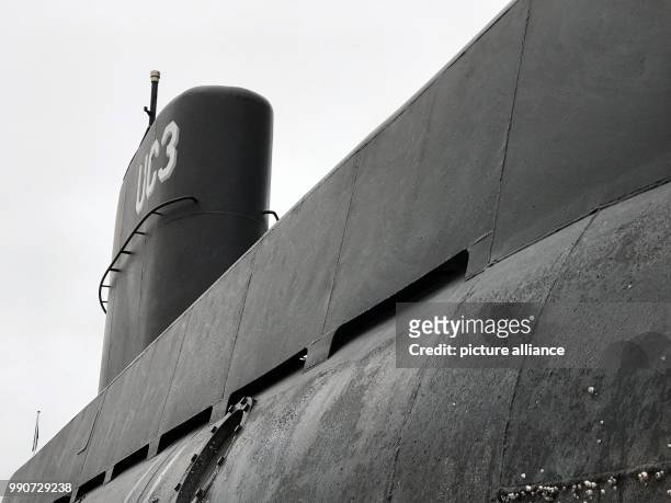 After Danish engineer Peter Madsen was accused of the mysterious murder of journalist Kim Wall, his submarine 'Nautilus' sits on dry land in...