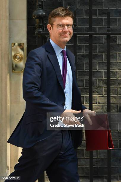 Britain's Business, Energy and Industrial Strategy Secretary Greg Clark leaving after the weekly cabinet meeting in 10 Downing street in central...