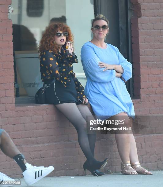 Actress Natasha Lyonne is seen on a photoshoot in soho on July 3, 2018 in New York City.