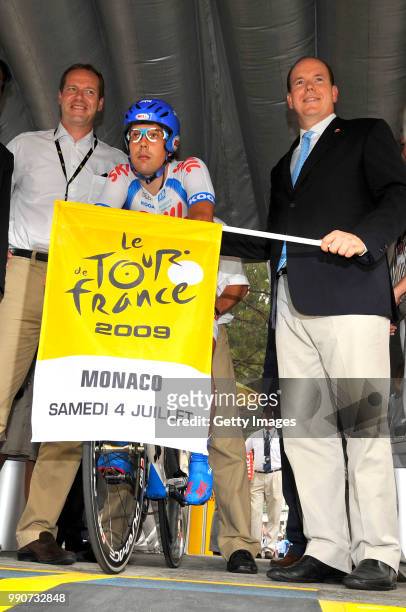 Tour De France 2009, Stage 1Van Hummel Kenny Robert / Start Departure, Prud'Homme Christian , Prince Albert Ii /Monaco - Monaco / Time Trial , Contre...