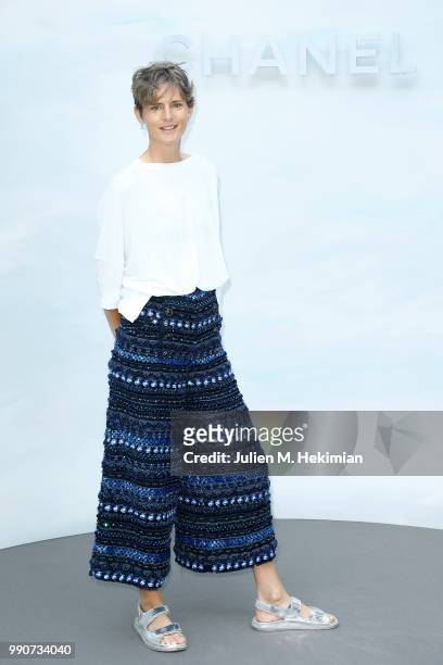 Stella Tennant attends the Chanel Haute Couture Fall Winter 2018/19 show at Le Grand Palais on July 3, 2018 in Paris, France.