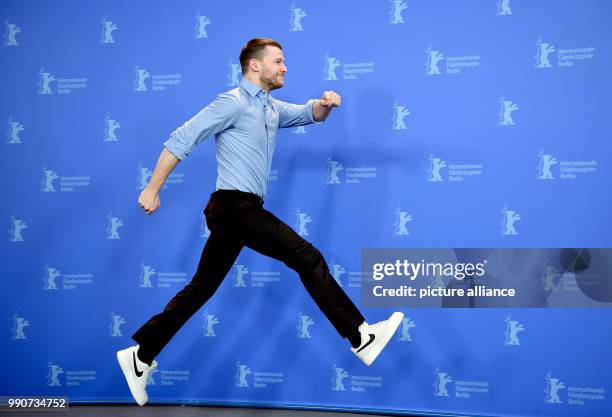 Actor Mateusz Kosciukievicz appears at a press conference for 'Twarz' in Berlin, Germany, 23 February 2018. The film is part of the international...