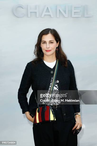 Amira Casar attends the Chanel Haute Couture Fall Winter 2018/19 show at Le Grand Palais on July 3, 2018 in Paris, France.