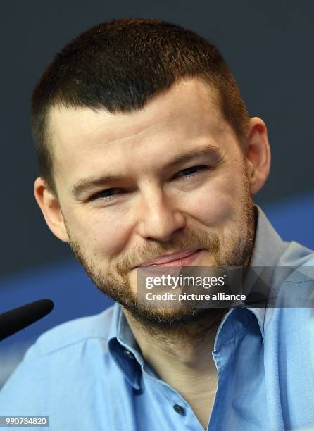 Actor Mateusz Kosciukievicz appears at a press conference for 'Twarz' in Berlin, Germany, 23 February 2018. The film is part of the international...