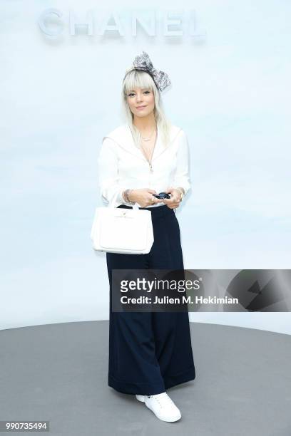 Lily Allen attends the Chanel Haute Couture Fall Winter 2018/19 show at Le Grand Palais on July 3, 2018 in Paris, France.