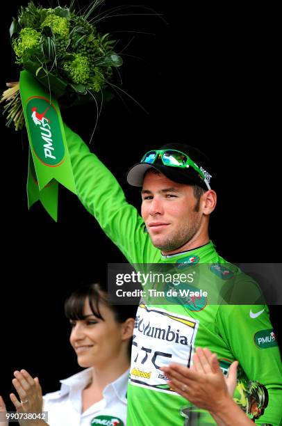 Tour De France 2009, Stage 5Podium, Cavendish Mark Green Jersey, Celebration Joie Vreugde, Le Cap D'Agde - Perpignan , Rit Etape, Tdf, Tim De Waele