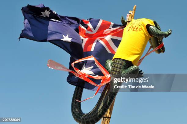 Tour De France 2009, Stage 5Illustration Illustratie, American Flag, Vlag Drapeau /Le Cap D'Agde - Perpignan , Rit Etape, Tdf, Tim De Waele