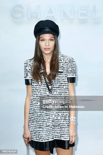 Anna Brewster attends the Chanel Haute Couture Fall Winter 2018/19 show at Le Grand Palais on July 3, 2018 in Paris, France.