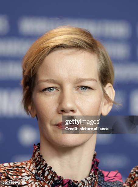 Actress Sandra Hueller attends a press conference for her film during the 68th Berlin International Film Festival in Berlin, Germany, 23 February...