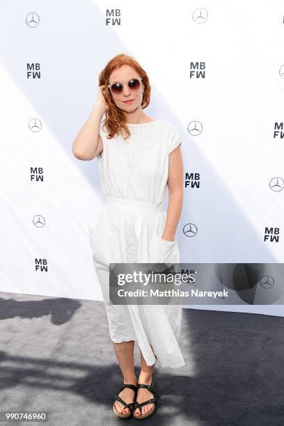 Marlen Lohse attends the Lena Hoschek show during the Berlin Fashion Week Spring/Summer 2019 at ewerk on July 3, 2018 in Berlin, Germany.