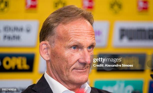 Borussia Dortmund present the new head of player's department Sebastian Kehl with Hans-Joachim Watzke on July 3, 2018 in Dortmund, Germany.