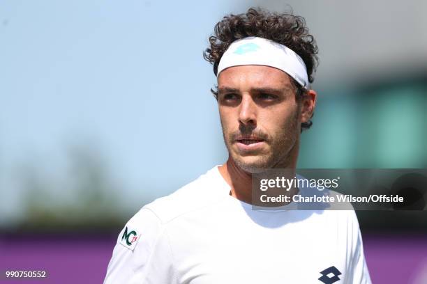 Marco Cecchinato v Alex de Minaur - Marco Cecchinato at All England Lawn Tennis and Croquet Club on July 3, 2018 in London, England.