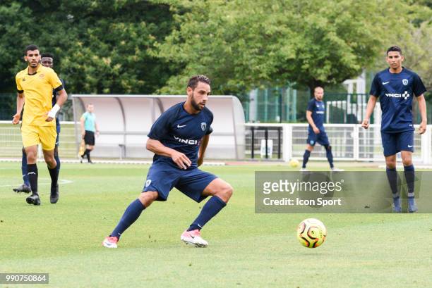 Julien Lopez of Paris FC during the friendly match between Orleans and Paris FC on June 29, 2018 in Clairefontaine, France.