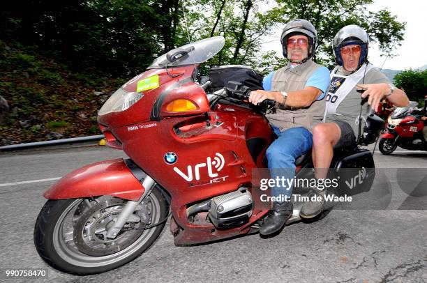 Tour De France 2009, Stage 17Berteele Carl Journalist, De Wit Jos Motard, Vrt, Col De Romme /Bourg-Saint-Maurice - Le Grand-Bornand , Rit Etape, Tdf,...