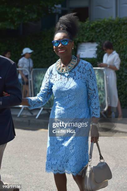 Baroness Floella Benjamin seen outside Wimbledon AELTC on July 3, 2018 in London, England.