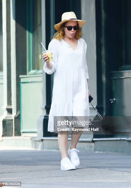 Exclusive Coverage) Leslie Mann is seen walking in sohoon July 3, 2018 in New York City.