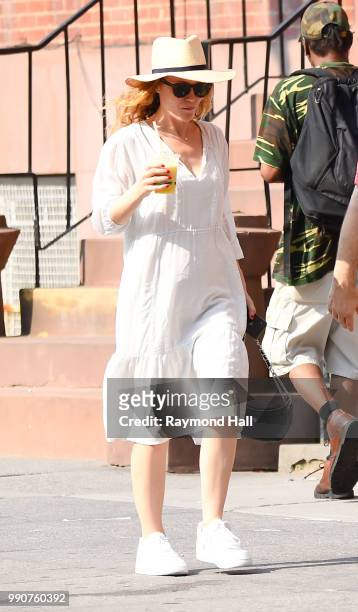 Exclusive Coverage) Leslie Mann is seen walking in sohoon July 3, 2018 in New York City.
