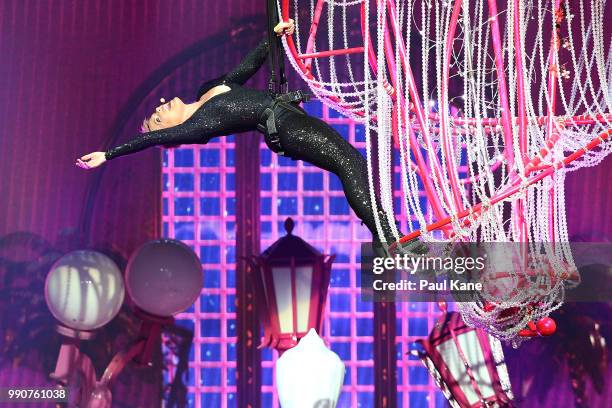 Pink performs on stage at Perth Arena on July 3, 2018 in Perth, Australia.