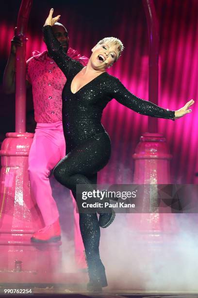 Pink performs on stage at Perth Arena on July 3, 2018 in Perth, Australia.