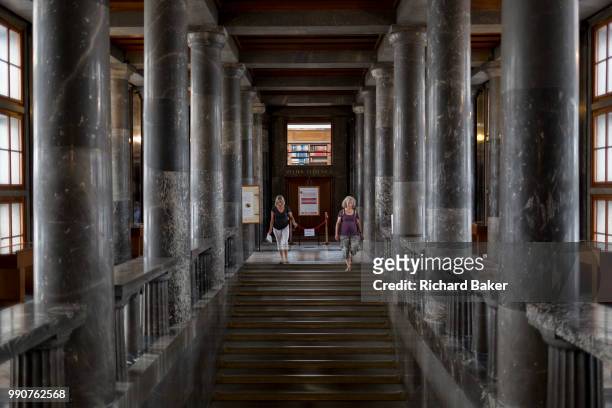 Interior of the Slovenian National and University Library , in the Slovenian capital, Ljubljana, on 27th June 2018, in Ljubljana, Slovenia.
