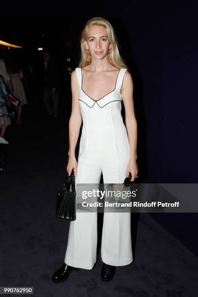Sabine Getty attends the Stephane Rolland Haute Couture Fall Winter 2018/2019 show as part of Paris Fashion Week on July 3, 2018 in Paris, France.