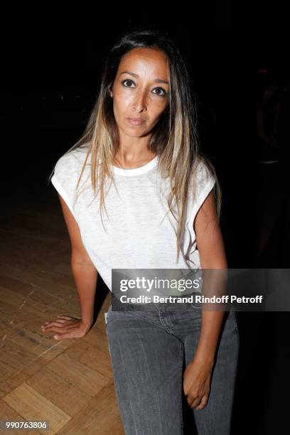 Novelist Saphia Azzeddine attends the Stephane Rolland Haute Couture Fall Winter 2018/2019 show as part of Paris Fashion Week on July 3, 2018 in...