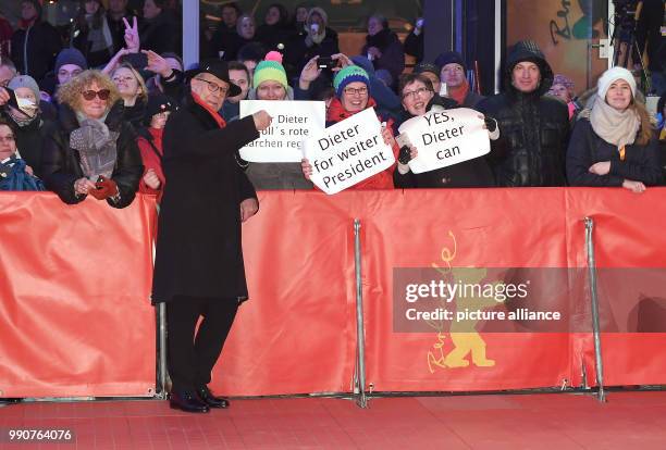 Dieter Kosslick , director of the 68th Berlinale International Film Festival, appears at the award ceremony in Berlin, Germany, 24 February 2018....