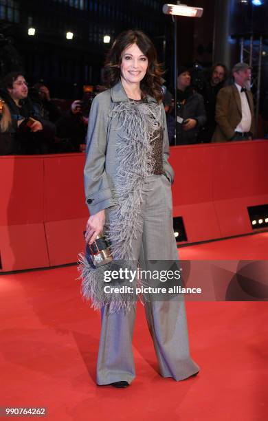 Actress Iris Berben appears at the award ceremony of the 68th Berlinale International Film Festival in Berlin, Germany, 24 February 2018. Photo:...