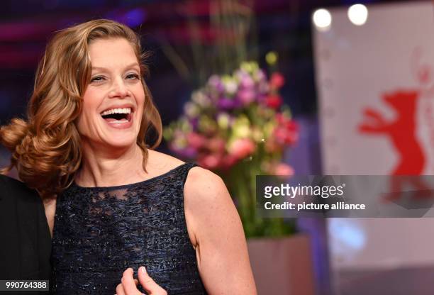 Actress Marie Baeumer appears at the award ceremony of the 68th Berlinale International Film Festival in Berlin, Germany, 24 February 2018. Photo:...