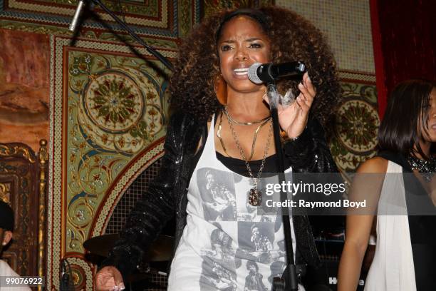 Singer Leela James performs at the Alhambra Palace Restaurant in Chicago, Illinois on MAY 08, 2010.