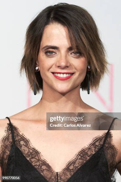 Actress Macarena Gomez attends 'Amor en Polvo' photocall at the Sala Equis cinema on July 3, 2018 in Madrid, Spain.