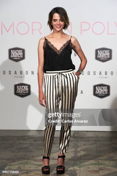 Actress Macarena Gomez attends 'Amor en Polvo' photocall at the Sala Equis cinema on July 3, 2018 in Madrid, Spain.