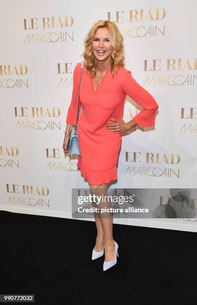 July 2018, Berlin, Germany: Actress Veronica Verres on the Carpet before the Marc Cain Show at the Fashion Week. Until July 7, 2018 designers will...