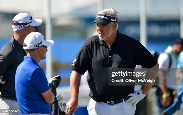 Donegal , Ireland - 3 July 2018; Darren Clarke of Nortern Ireland on the practice range ahead of the Dubai Duty Free Irish Open Golf Championship at...