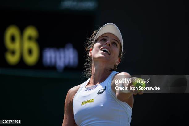During day two match of Wimbledon on July 3 at All England Lawn Tennis and Croquet Club in London, England.