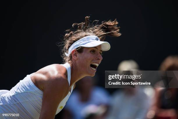 During day two match of Wimbledon on July 3 at All England Lawn Tennis and Croquet Club in London, England.