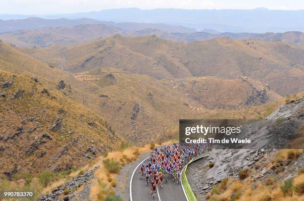 64Th Tour Of Spain - Vuelta, Stage 12Illustration Illustratie, Peleton Peloton, Bull Toro Stier Vache, Landscape Paysage Landschap /Almeria - Alto De...