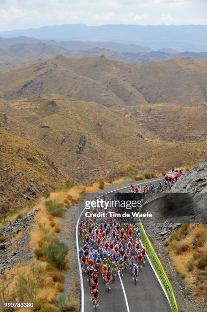 64Th Tour Of Spain - Vuelta, Stage 12Illustration Illustratie, Peleton Peloton, Bull Toro Stier Vache, Landscape Paysage Landschap /Almeria - Alto De...