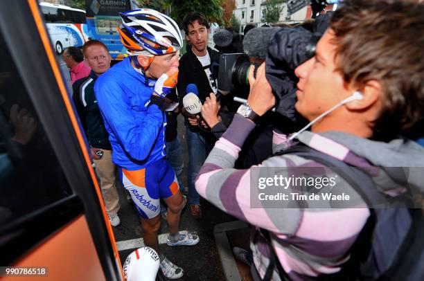 64Th Tour Of Spain - Vuelta, Stage 19Arrival, Gesink Robert Deception Teleurstelling, Press Pers Tv, Avila - La Granja Real Fabrica De Cristales /...